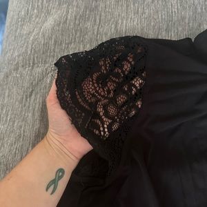 Torrid shirt with lace cap sleeves